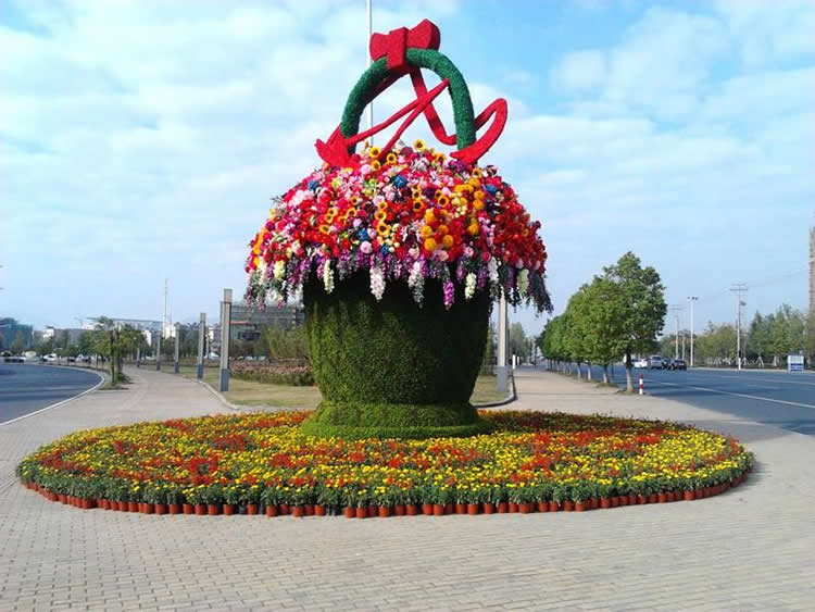 立体花坛城市花篮