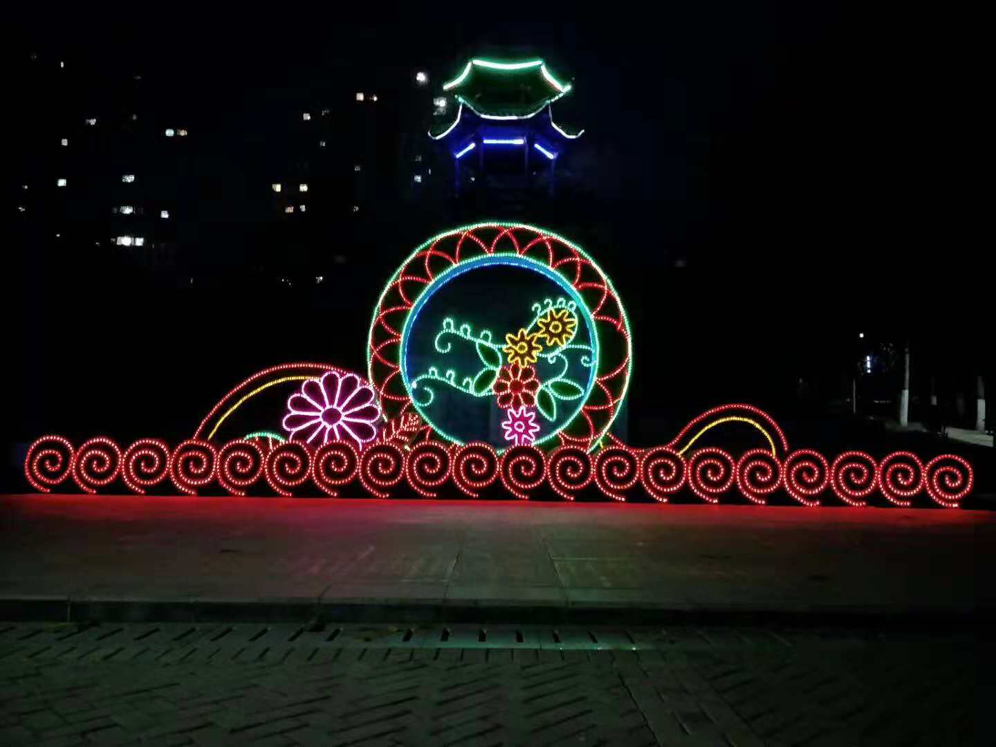 贺义马立体景观亮化工程完成！