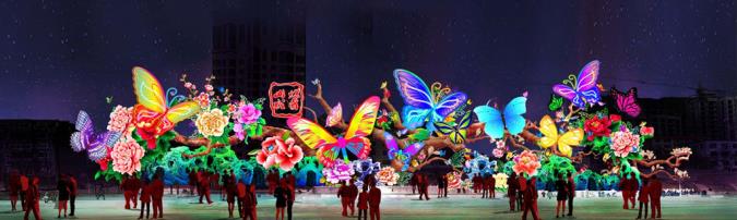 2019文明城市彩灯设计